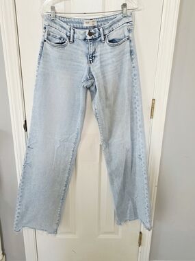 BKE Stella Light Blue Slim Fit Low Rise Wide Leg Jeans Size 27x32